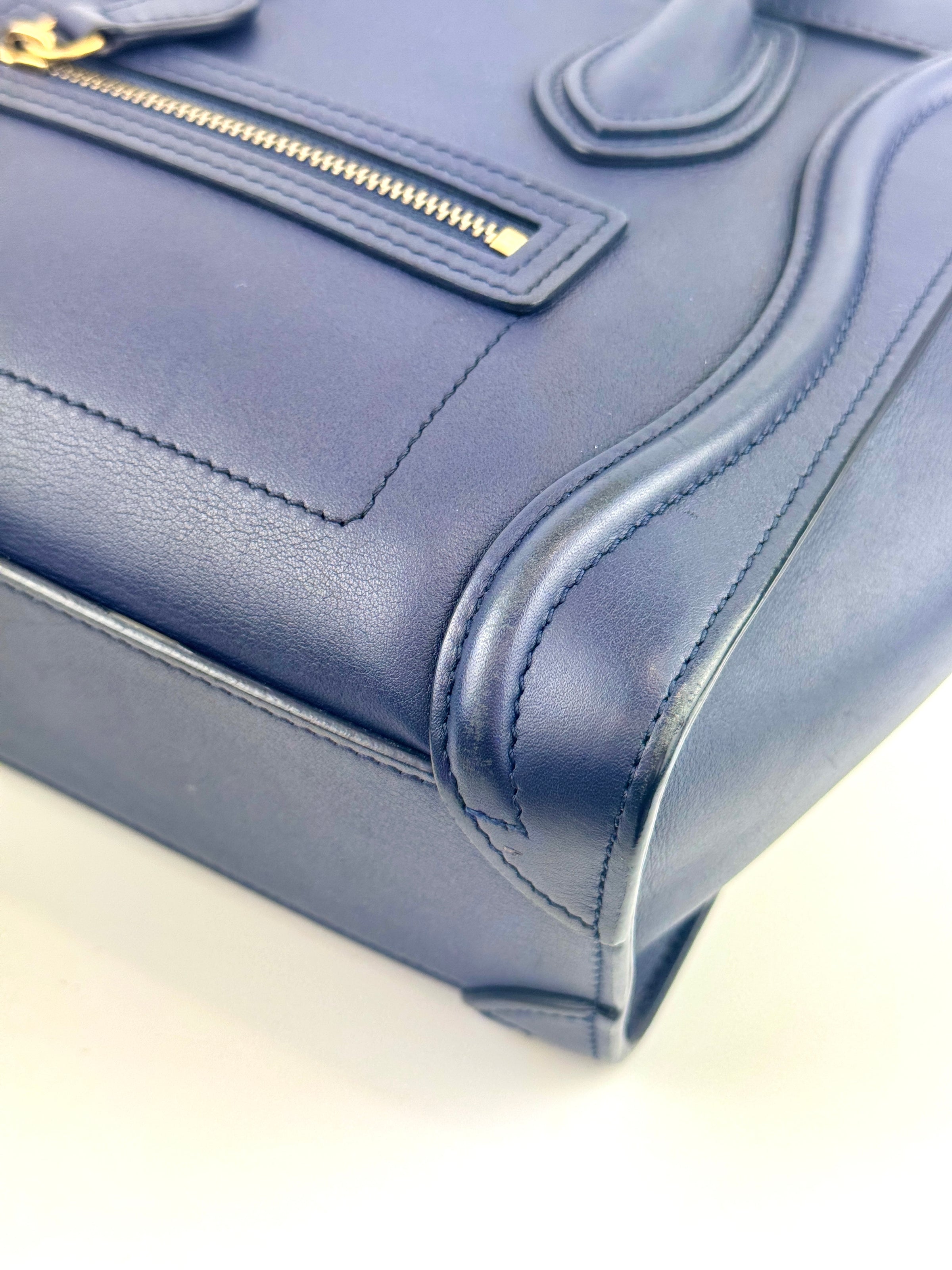 Nano Luggage Navy Smooth Calfskin