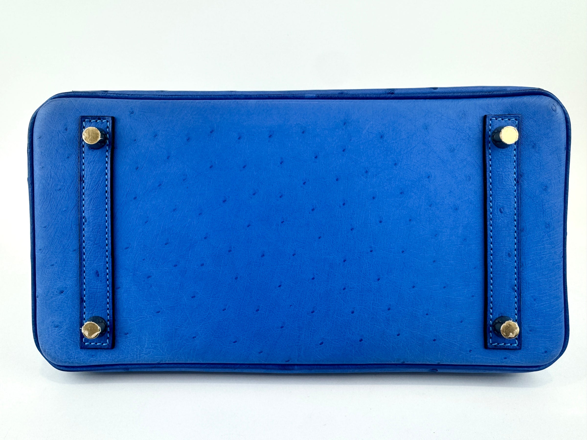 Birkin 30 Ostrich Bleuet GHW - Glampot