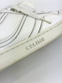 Trainer Low Lace-Up Sneaker In Calfskin Optic White Size 37