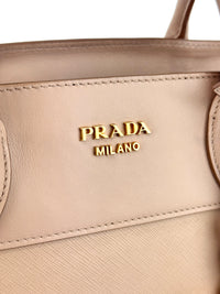 1BA046 Saffiano City Calf Esplanade Beige Medium Tote - Glampot