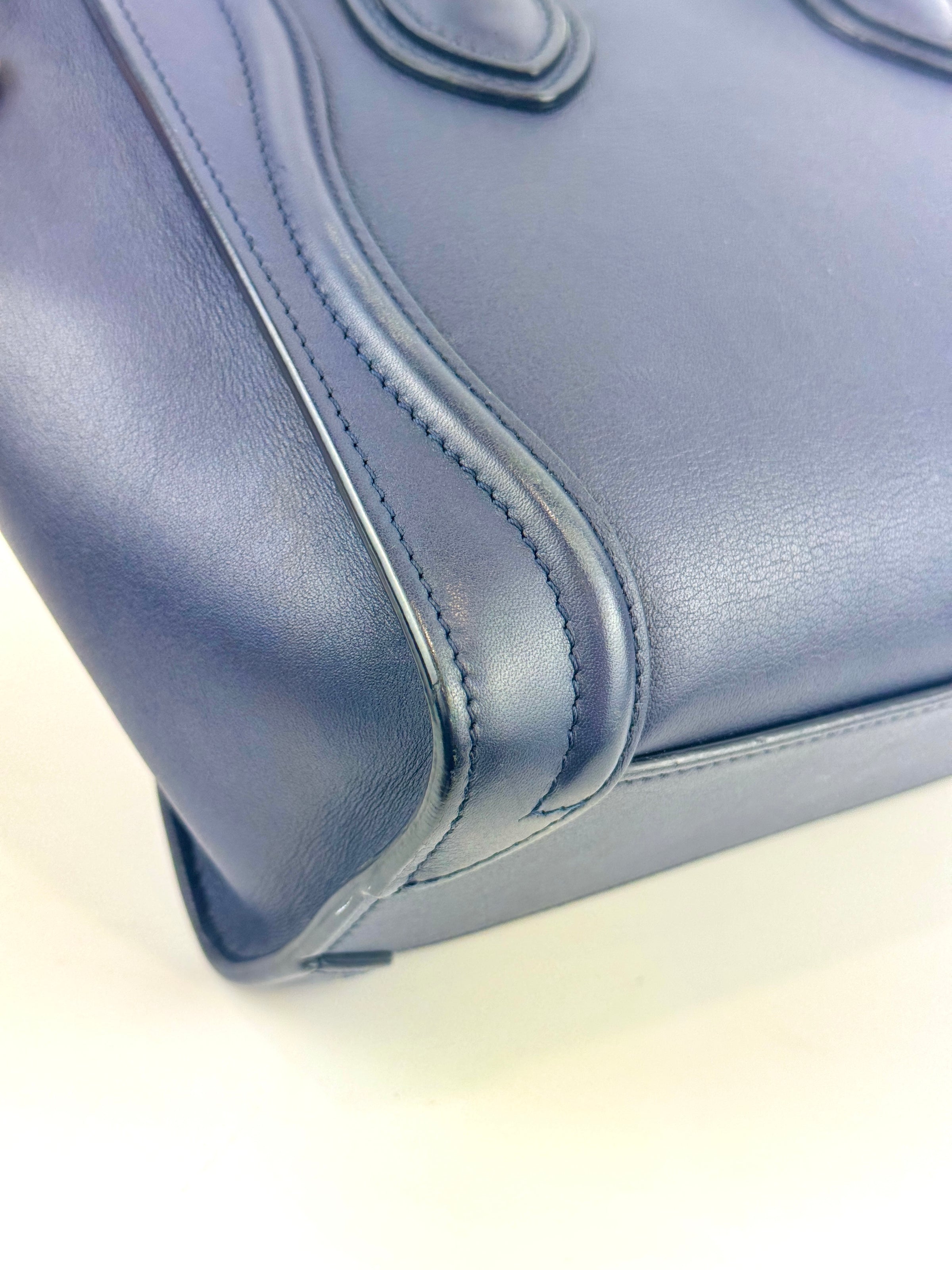 Nano Luggage Navy Smooth Calfskin