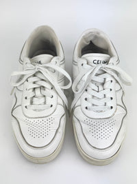 Trainer Low Lace-Up Sneaker In Calfskin Optic White Size 37
