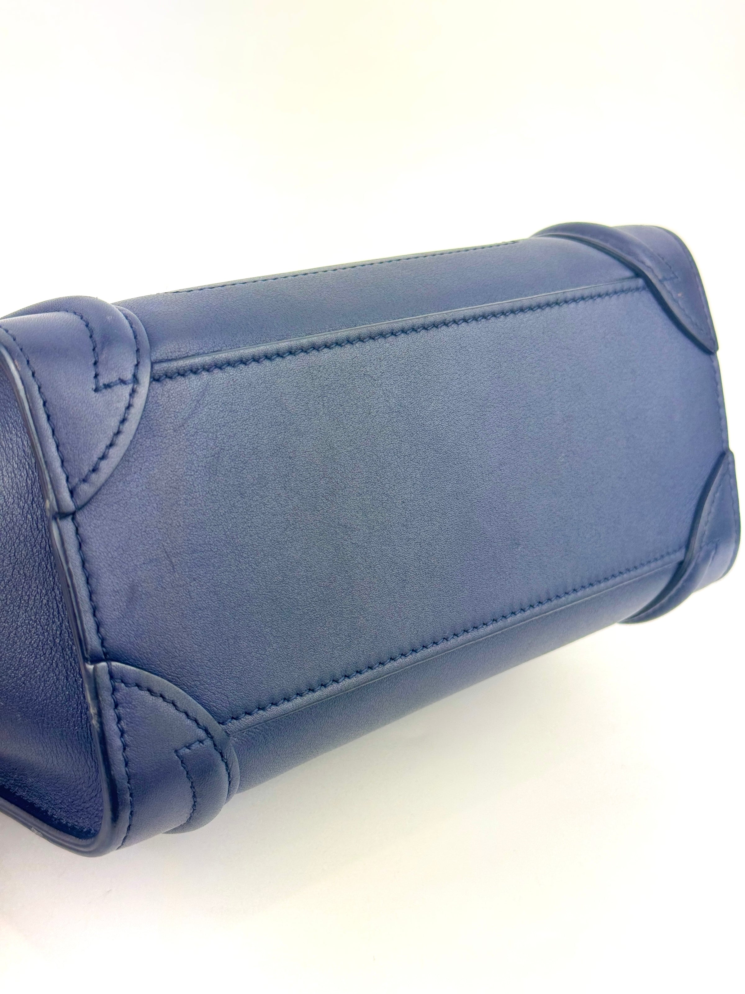 Nano Luggage Navy Smooth Calfskin