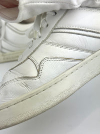 Trainer Low Lace-Up Sneaker In Calfskin Optic White Size 37