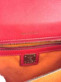 Suede Calf Hair Visetos Patricia Crossbody Bag Cognac Multicolor