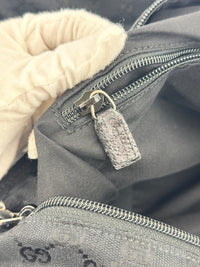 131233 GG Black Canvas Web Shopping Tote