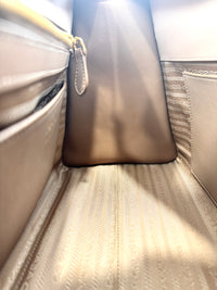 1BA046 Saffiano City Calf Esplanade Beige Medium Tote - Glampot