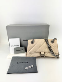 Balenciaga Crush Chain Shoulder Bag Beige