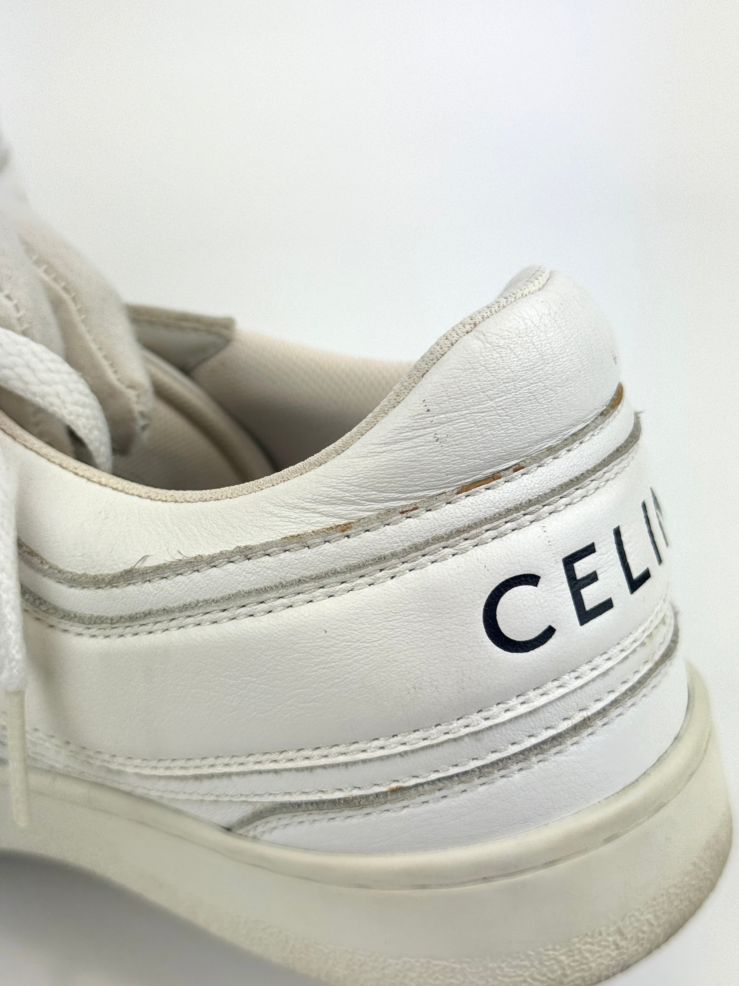 Trainer Low Lace-Up Sneaker In Calfskin Optic White Size 37