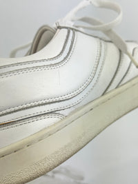 Trainer Low Lace-Up Sneaker In Calfskin Optic White Size 37