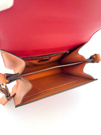 Suede Calf Hair Visetos Patricia Crossbody Bag Cognac Multicolor
