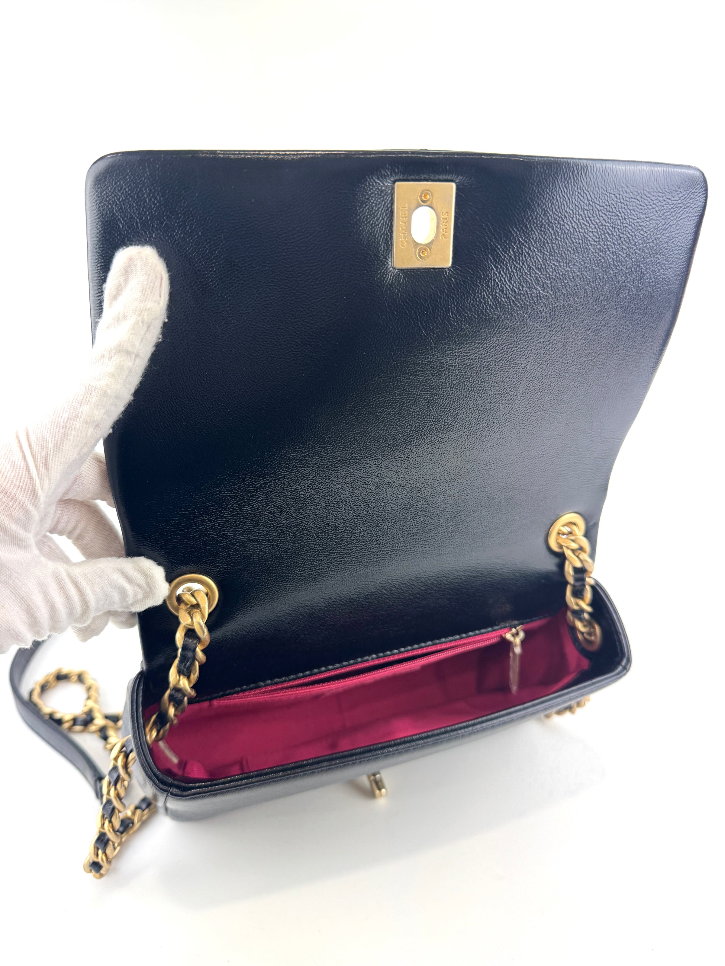 AS1895 Fashion Therapy Flap Medium Black Calfskin