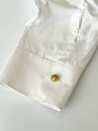 White Baroque Embroidered Collars Shirt Size 41 - Glampot