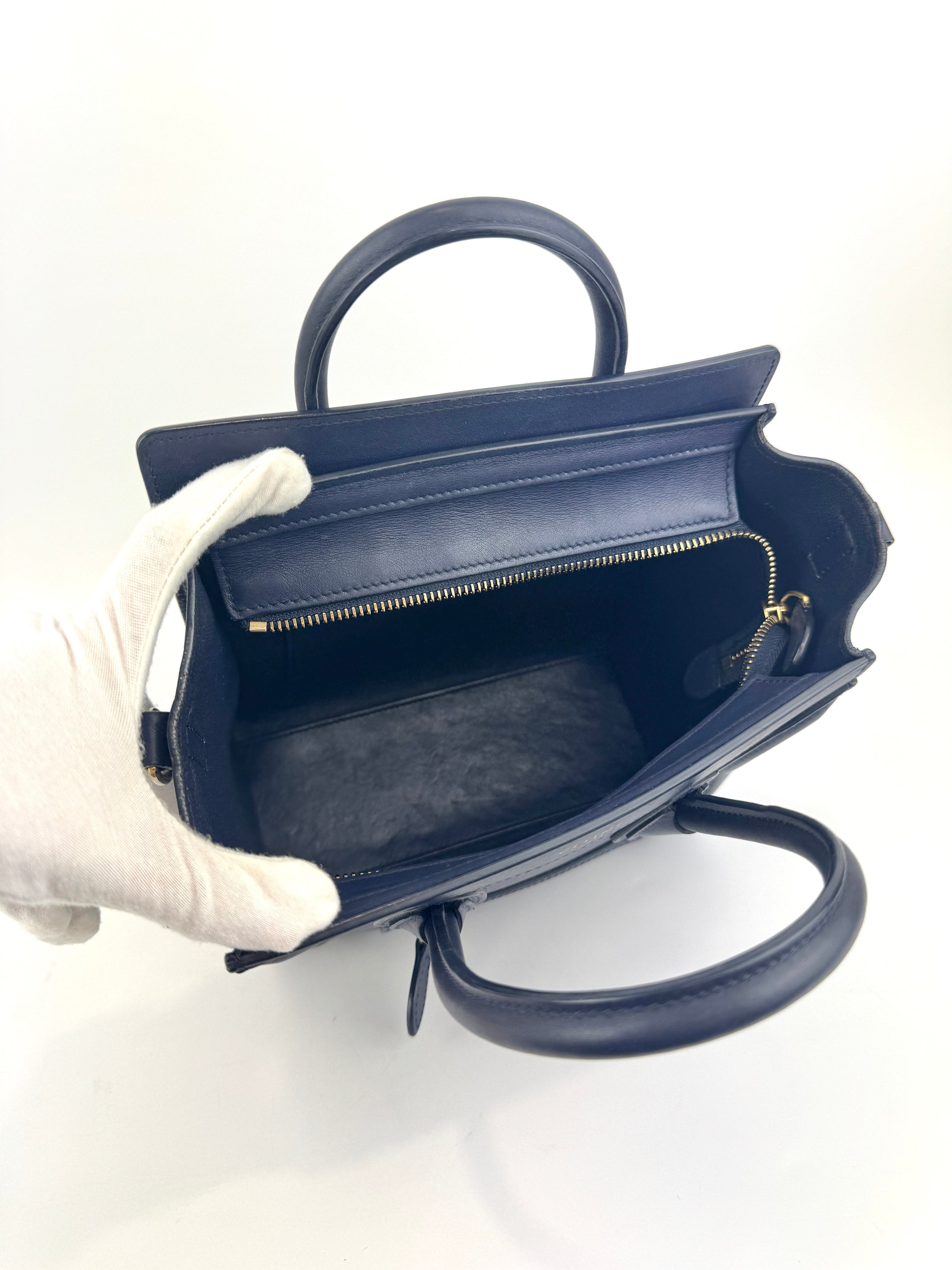 Nano Luggage Navy Smooth Calfskin