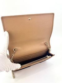 Soho Wallet On Chain in Beige - Glampot