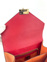 Suede Calf Hair Visetos Patricia Crossbody Bag Cognac Multicolor