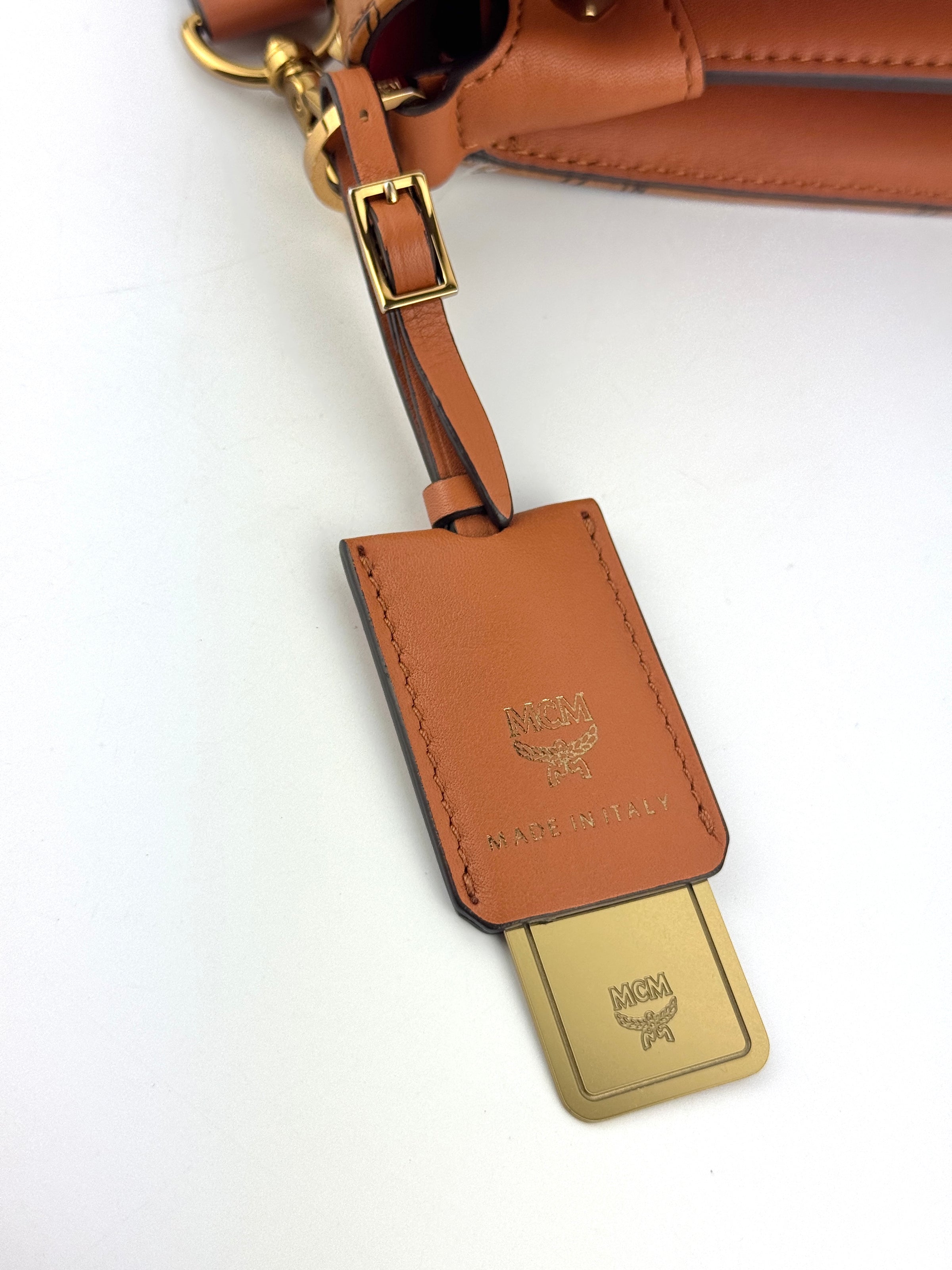 Suede Calf Hair Visetos Patricia Crossbody Bag Cognac Multicolor