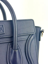 Nano Luggage Navy Smooth Calfskin