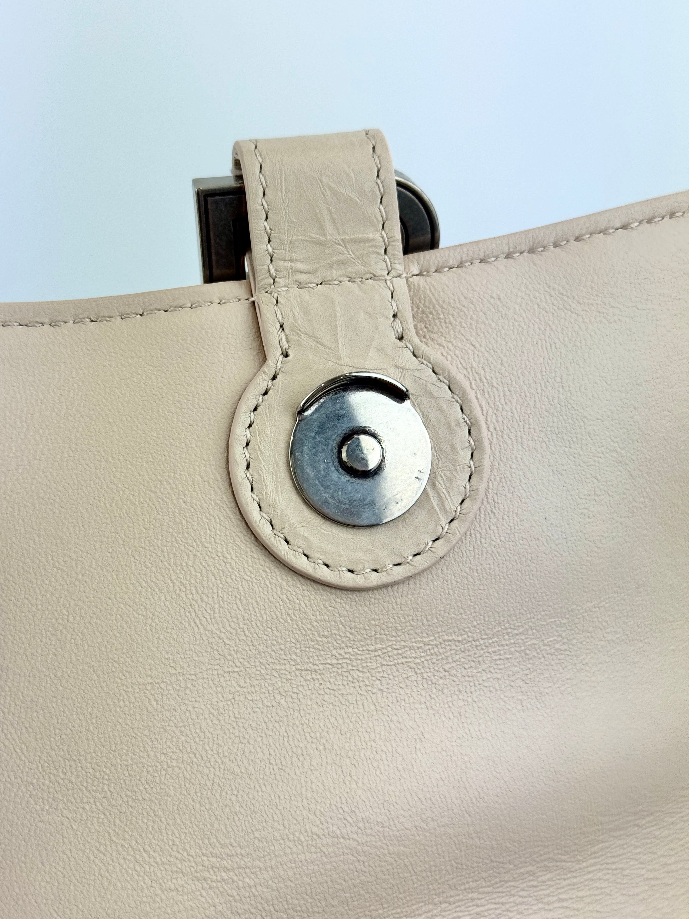 Balenciaga Crush Chain Shoulder Bag Beige