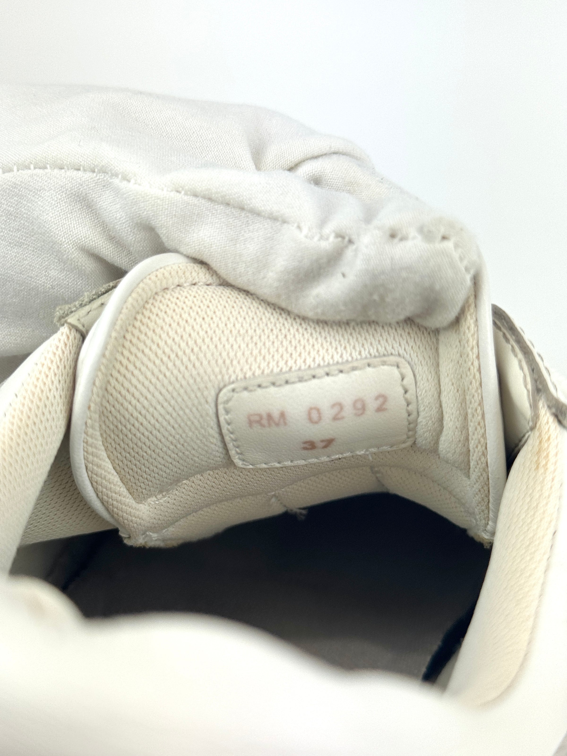 Trainer Low Lace-Up Sneaker In Calfskin Optic White Size 37