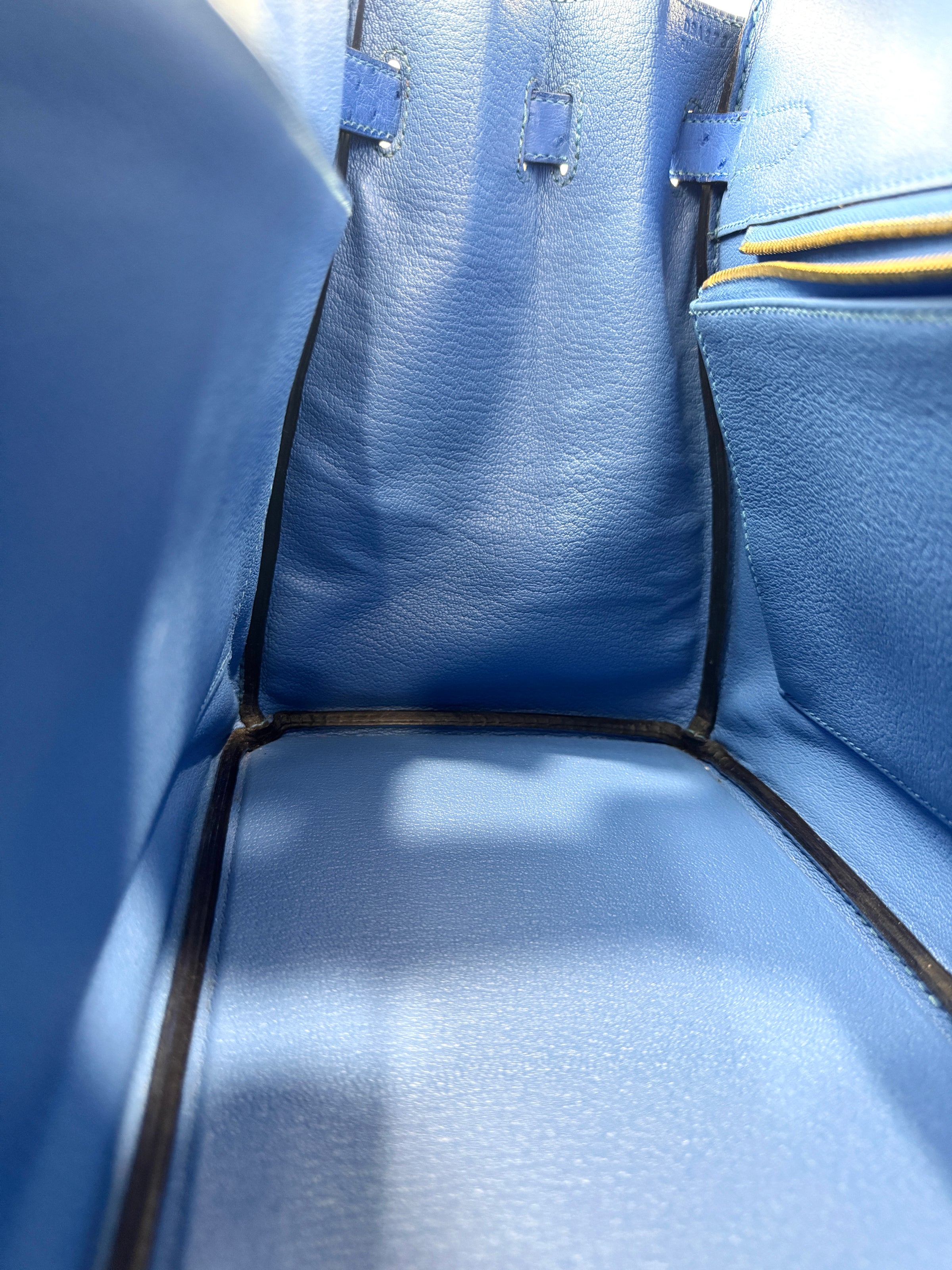 Birkin 30 Ostrich Bleuet GHW - Glampot