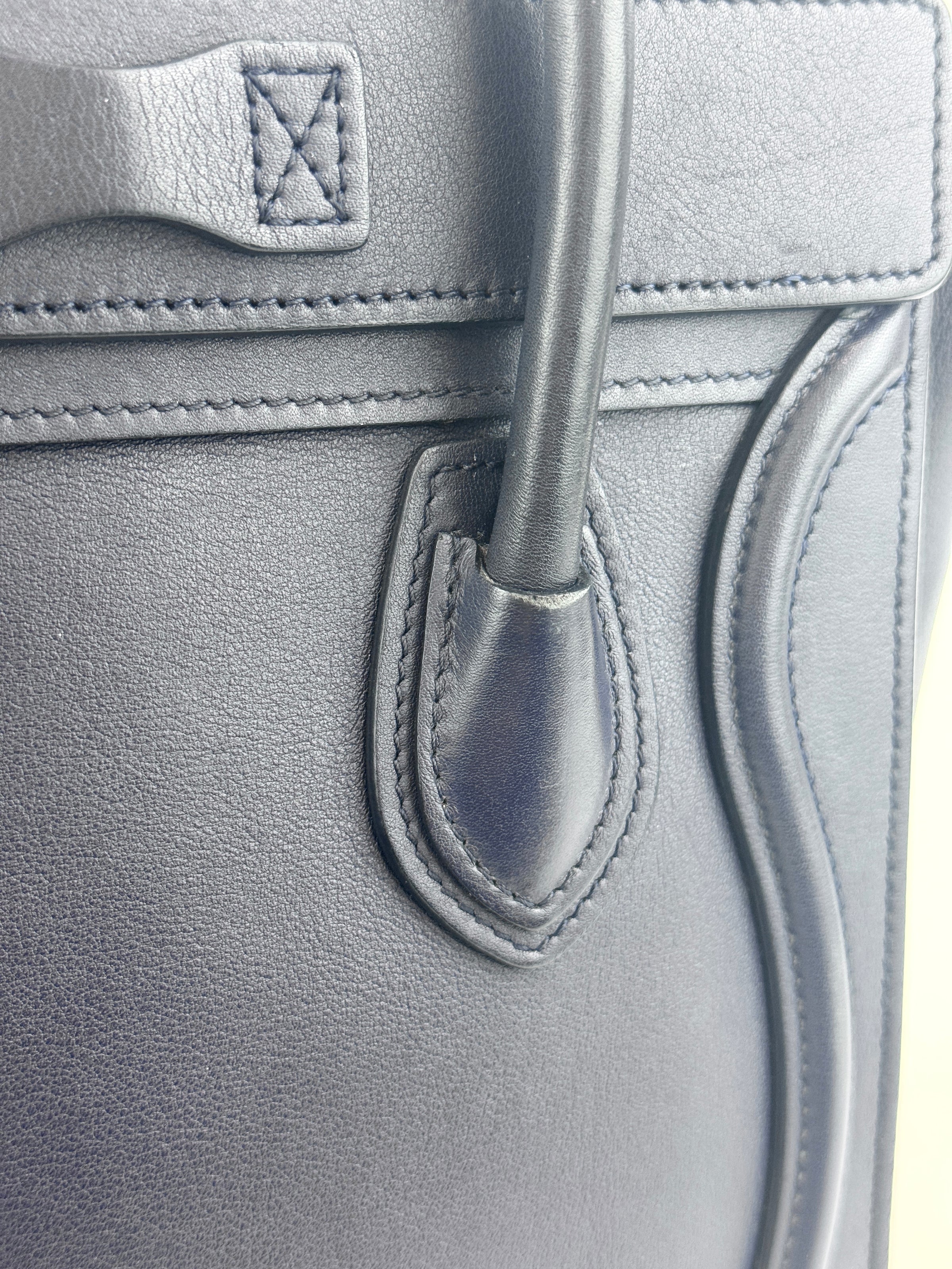 Nano Luggage Navy Smooth Calfskin