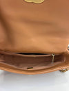 Handbag in Caramel Brown with Gold-Tone, Silver-Tone & Ruthenium-Finish Metal