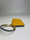 Perry Bombe Colorblock Top-Zip Card Case in Goldfinch Yellow