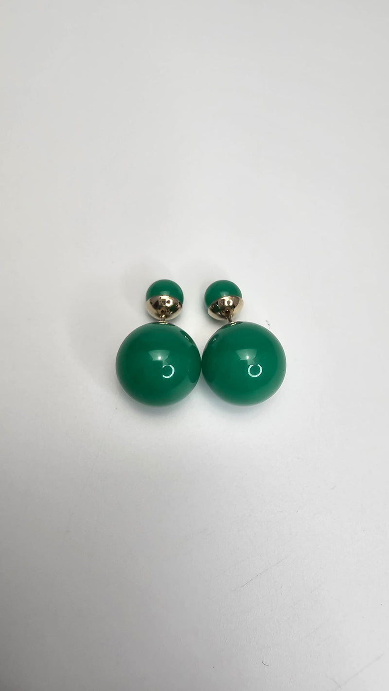 Mise En Dior Tribal Earrings Jade Green