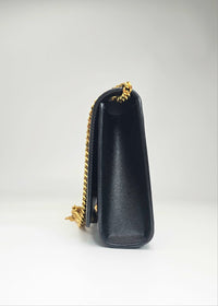 Kate Medium Tassel in Grain de Poudre Embossed Leather - Black GHW