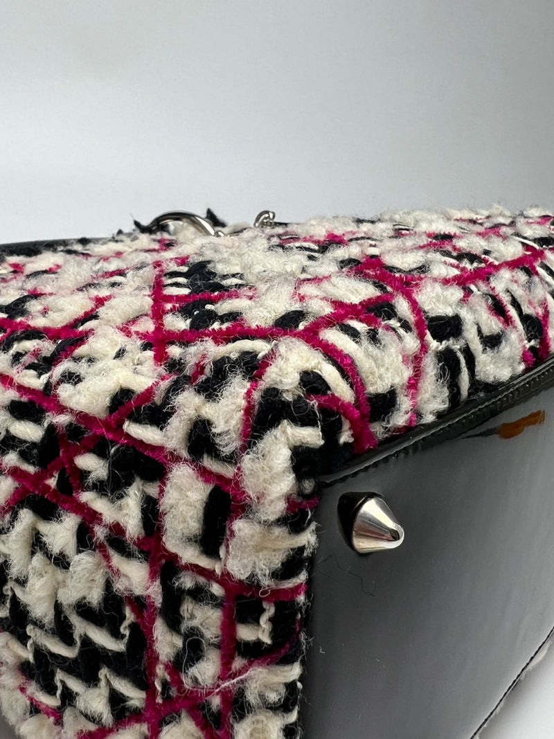 Cannage Tweed Wool Medium Lady Dior SHW