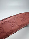 Pink Guccissima Leather Interlocking G Buckle Belt