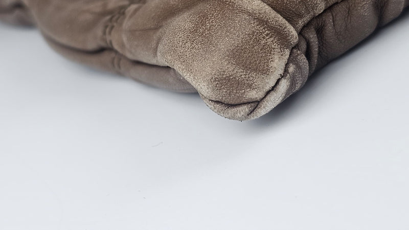 Visone Nappa Gaufre Leather Pochette Clutch Bag
