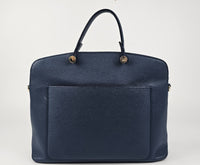 Medium My Piper Top Handle Bag in Navy Blue