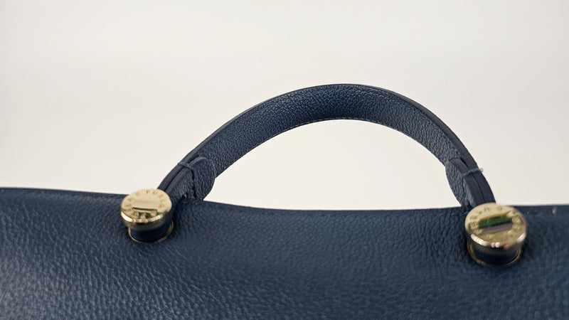 Medium My Piper Top Handle Bag in Navy Blue