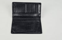 Calfskin Coco Mark Bi-fold Long Wallet Black