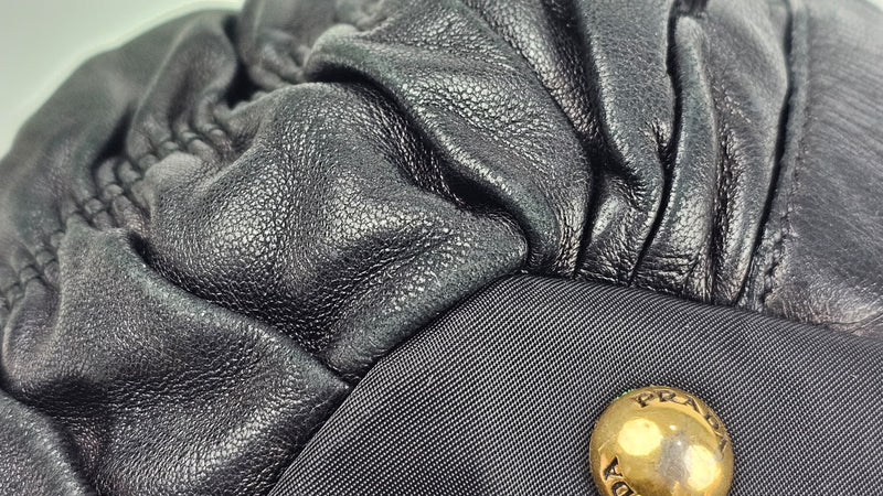 Nappa Gaufre Nylon and leather 2-way