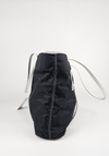 Vintage Black Nylon Shopping Tote Bag