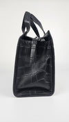 Lion Head Leather Tote in Black