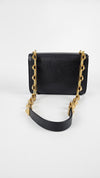 Black Grained Calfskin Leather Small Stud Sign Bag