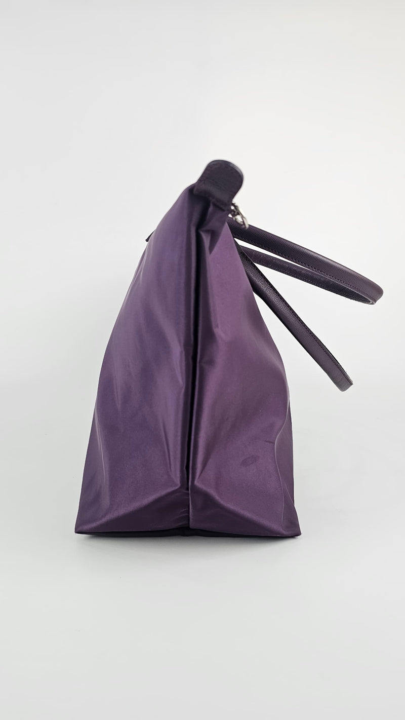 Large Le Pliage Shoulder Bag in Purple