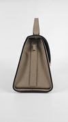 Iside Top Handle Medium Bag in Oyster Brown