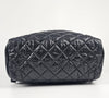 Coco Cocoon Backpack in Black Quilted Nylon and Leather SHW