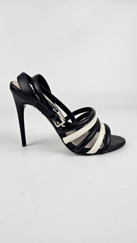 Leather Tahlia Black / White Sandals