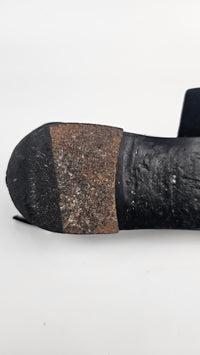 Snake Shape Beaded Sandals Black