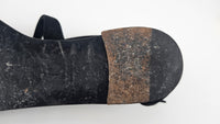 Snake Shape Beaded Sandals Black
