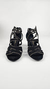 Black Suede Arzano Sandals Heels