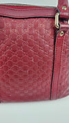 Red Mini Guccissima Leather Mini Dome Crossbody Bag