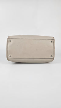 Gancini Top Handle Bag in Cream