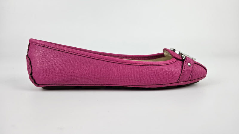 Fulton Leather Moccasins in Fuchsia